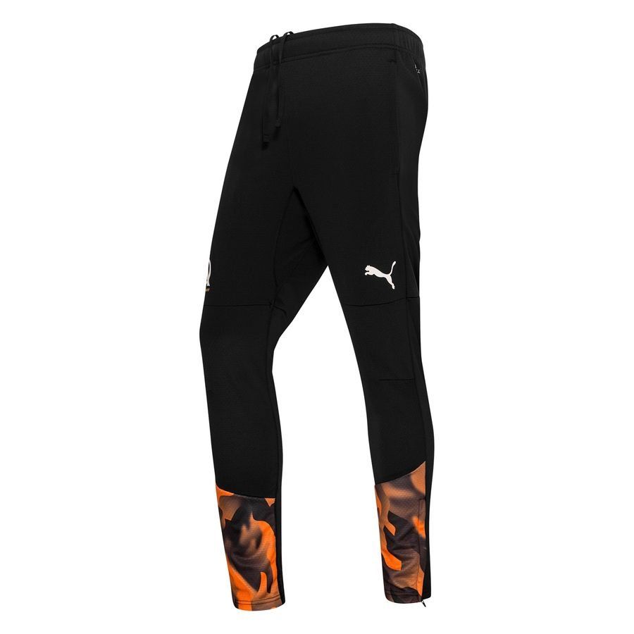 Marseille Training Trousers - Black/Rickie Orange - Men's-SoccerKits Hub | Buy Soccer Jerseys Online
